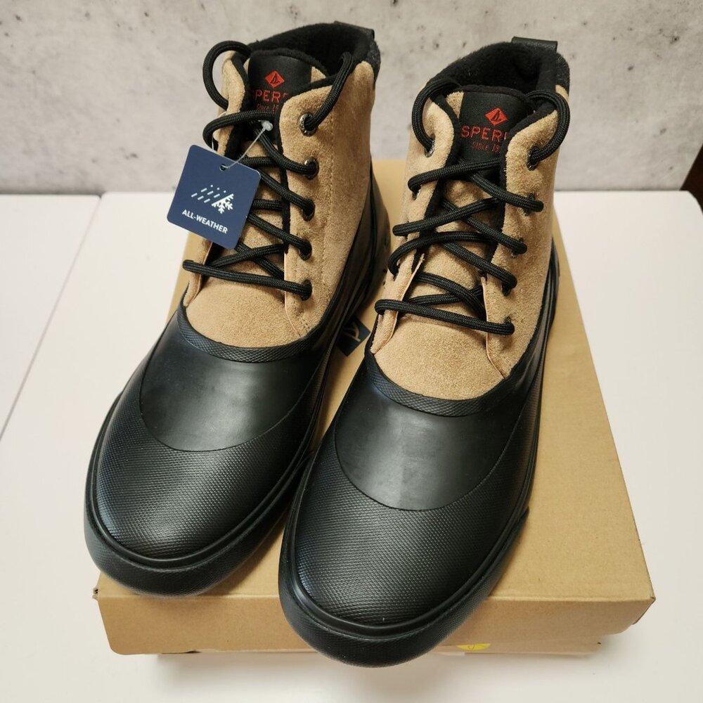 Sperry Mens Ice Breaker Boots Tan/Blk Size 8.5 US Waterproof All-Weather - Picture 2 of 16